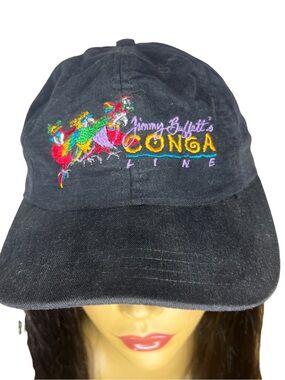 Vintage 90s Jimmy Buffett Conga Line Margaritaville Parrot Hat Made USA
